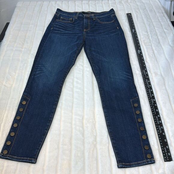Veronica Beard Debbie High Rise Skinny Jeans with Button Detail Sz 27 - Picture 7 of 14